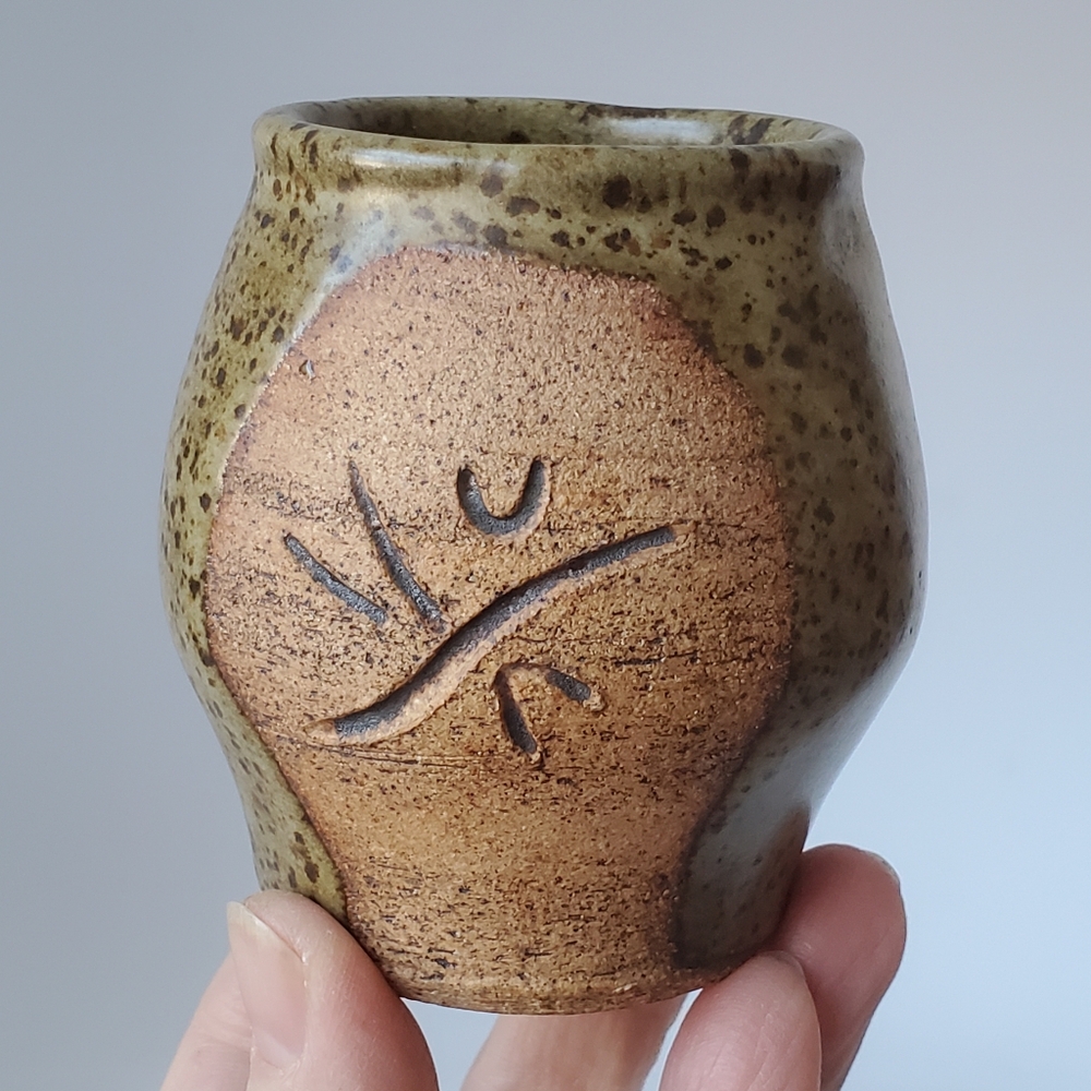 Signed Studio Pottery Vase Pot Cup